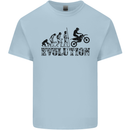 Evolution of Motorcycle Motorbike Biker Kids T-Shirt Childrens Light Blue