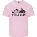 Evolution of Motorcycle Motorbike Biker Kids T-Shirt Childrens Light Pink