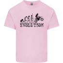 Evolution of Motorcycle Motorbike Biker Kids T-Shirt Childrens Light Pink
