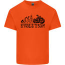 Evolution of Motorcycle Motorbike Biker Kids T-Shirt Childrens Orange