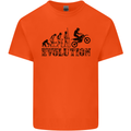 Evolution of Motorcycle Motorbike Biker Kids T-Shirt Childrens Orange
