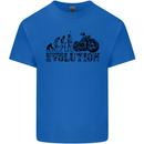 Evolution of Motorcycle Motorbike Biker Kids T-Shirt Childrens Royal Blue