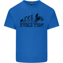 Evolution of Motorcycle Motorbike Biker Kids T-Shirt Childrens Royal Blue