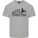 Evolution of Motorcycle Motorbike Biker Kids T-Shirt Childrens Sports Grey