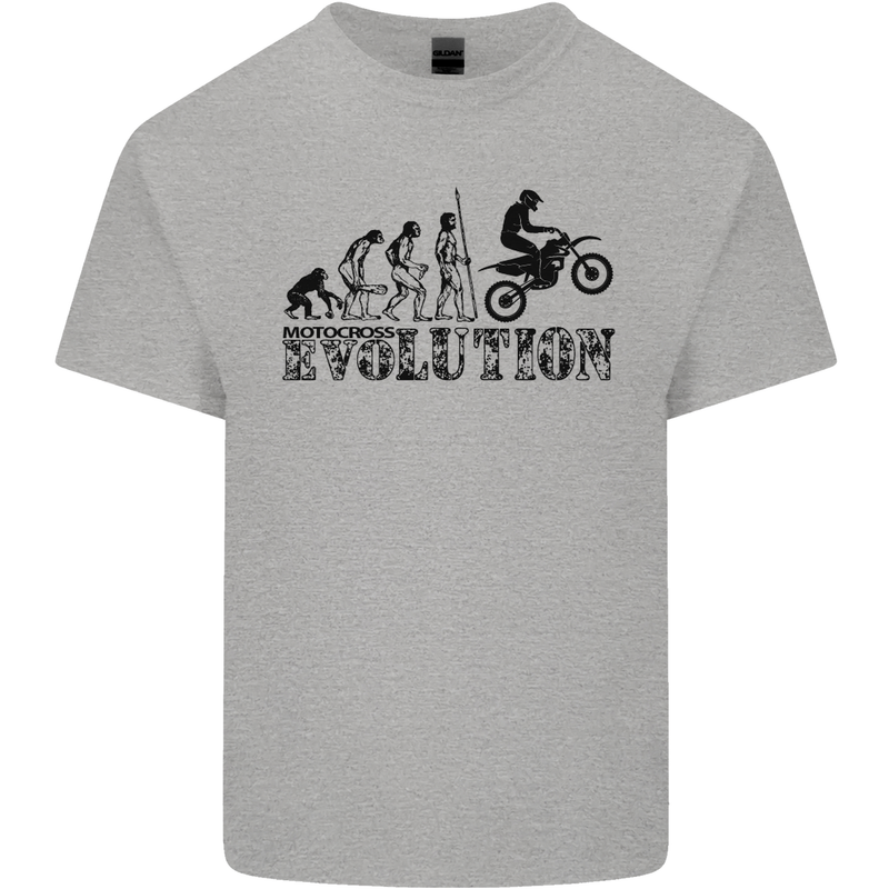 Evolution of Motorcycle Motorbike Biker Kids T-Shirt Childrens Sports Grey
