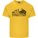 Evolution of Motorcycle Motorbike Biker Kids T-Shirt Childrens Yellow