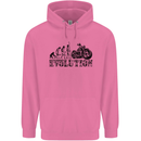 Evolution of Motorcycle Motorbike Biker Mens 80% Cotton Hoodie Azelea