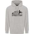 Evolution of Motorcycle Motorbike Biker Mens 80% Cotton Hoodie Sports Grey