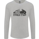 Evolution of Motorcycle Motorbike Biker Mens Long Sleeve T-Shirt Sports Grey