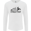 Evolution of Motorcycle Motorbike Biker Mens Long Sleeve T-Shirt White