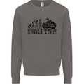 Evolution of Motorcycle Motorbike Biker Mens Sweatshirt Jumper Charcoal