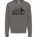 Evolution of Motorcycle Motorbike Biker Mens Sweatshirt Jumper Charcoal