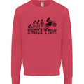 Evolution of Motorcycle Motorbike Biker Mens Sweatshirt Jumper Heliconia