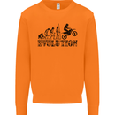Evolution of Motorcycle Motorbike Biker Mens Sweatshirt Jumper Orange