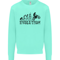 Evolution of Motorcycle Motorbike Biker Mens Sweatshirt Jumper Peppermint