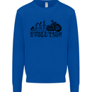 Evolution of Motorcycle Motorbike Biker Mens Sweatshirt Jumper Royal Blue