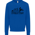Evolution of Motorcycle Motorbike Biker Mens Sweatshirt Jumper Royal Blue