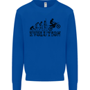 Evolution of Motorcycle Motorbike Biker Mens Sweatshirt Jumper Royal Blue
