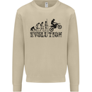 Evolution of Motorcycle Motorbike Biker Mens Sweatshirt Jumper Sand