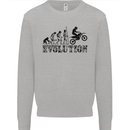 Evolution of Motorcycle Motorbike Biker Mens Sweatshirt Jumper Sports Grey