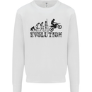 Evolution of Motorcycle Motorbike Biker Mens Sweatshirt Jumper White