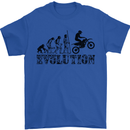 Evolution of Motorcycle Motorbike Biker Mens T-Shirt Cotton Gildan Royal Blue