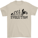 Evolution of Motorcycle Motorbike Biker Mens T-Shirt Cotton Gildan Sand
