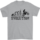 Evolution of Motorcycle Motorbike Biker Mens T-Shirt Cotton Gildan Sports Grey