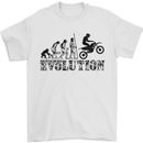 Evolution of Motorcycle Motorbike Biker Mens T-Shirt Cotton Gildan White