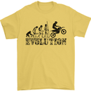 Evolution of Motorcycle Motorbike Biker Mens T-Shirt Cotton Gildan Yellow