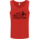 Evolution of Motorcycle Motorbike Biker Mens Vest Tank Top Red