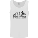 Evolution of Motorcycle Motorbike Biker Mens Vest Tank Top White