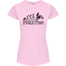 Evolution of Motorcycle Motorbike Biker Womens Petite Cut T-Shirt Light Pink