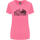 Evolution of Motorcycle Motorbike Biker Womens Wider Cut T-Shirt Azalea