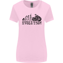 Evolution of Motorcycle Motorbike Biker Womens Wider Cut T-Shirt Light Pink