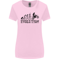 Evolution of Motorcycle Motorbike Biker Womens Wider Cut T-Shirt Light Pink