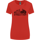 Evolution of Motorcycle Motorbike Biker Womens Wider Cut T-Shirt Red