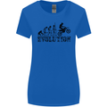 Evolution of Motorcycle Motorbike Biker Womens Wider Cut T-Shirt Royal Blue