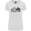 Evolution of Motorcycle Motorbike Biker Womens Wider Cut T-Shirt White