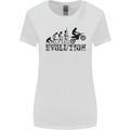 Evolution of Motorcycle Motorbike Biker Womens Wider Cut T-Shirt White