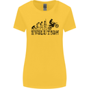 Evolution of Motorcycle Motorbike Biker Womens Wider Cut T-Shirt Yellow