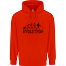 Evolution of Rugby Player Union Funny Childrens Kids Hoodie Bright Red
