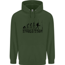 Evolution of Rugby Player Union Funny Childrens Kids Hoodie Forest Green