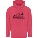 Evolution of Rugby Player Union Funny Childrens Kids Hoodie Heliconia