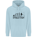 Evolution of Rugby Player Union Funny Childrens Kids Hoodie Light Blue