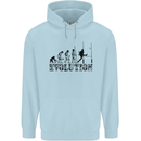 Evolution of Rugby Player Union Funny Childrens Kids Hoodie Light Blue