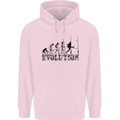 Evolution of Rugby Player Union Funny Childrens Kids Hoodie Light Pink