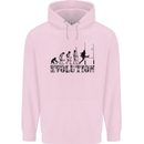 Evolution of Rugby Player Union Funny Childrens Kids Hoodie Light Pink