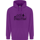 Evolution of Rugby Player Union Funny Childrens Kids Hoodie Purple