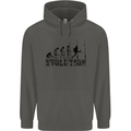 Evolution of Rugby Player Union Funny Childrens Kids Hoodie Storm Grey
